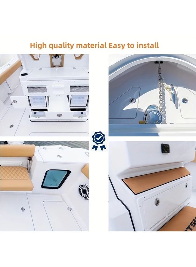 2 Sets Zinc Alloy RV Yacht Equalizer Pull Door Lock Silvery Color - Image 5